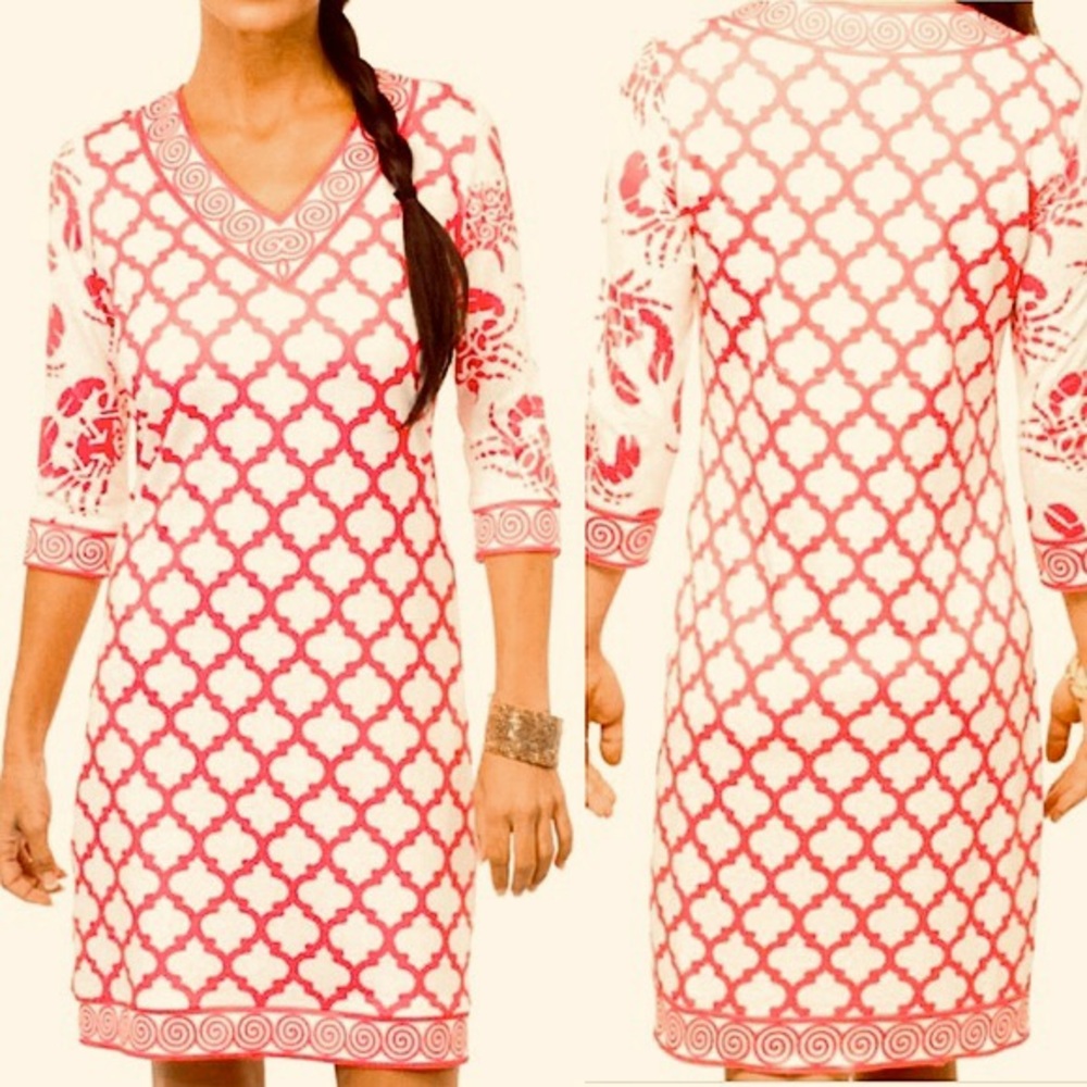 Gretchen Scott Tangerine and White Crab Dress - Picture 6 of 6